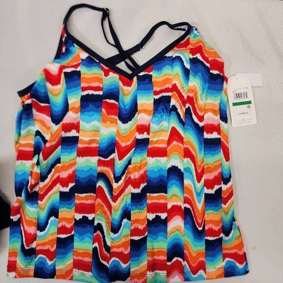 Nautica Women's L Tankini Swimsuit Set– Quick-Dry, UPF+, Bathing Suit Top, Swim - Picture 7 of 11